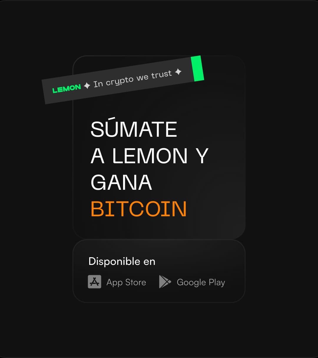 ¡Gana Bitcoin con Lemon! 🤑